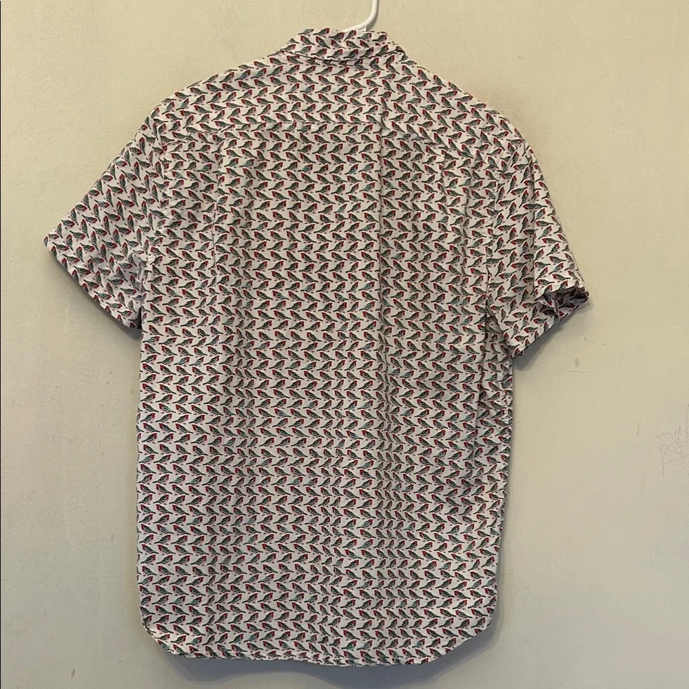 J Crew Flex washed short sleeve button down shirt Size L EUC